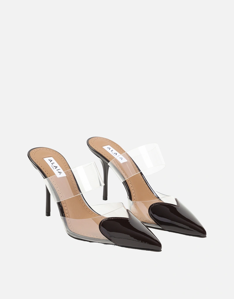 ALAÏA ルクールパテントカーフスキンハイヒールミュール (すべての新品