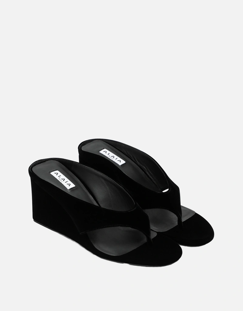 ALAÏA サテン・ウェッジソールサンダル (すべての新品) IFCHIC.COM