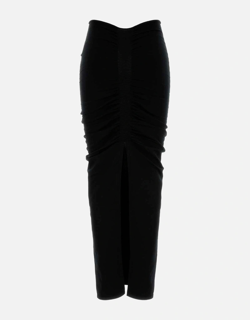 Alexander Wang ルーシュ ストレッチキュプラ混紡マキシスカート