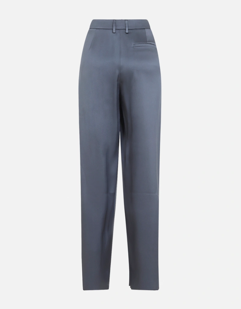 Giorgio Armani Silk Double Satin Single-Pleat Trousers (Pants