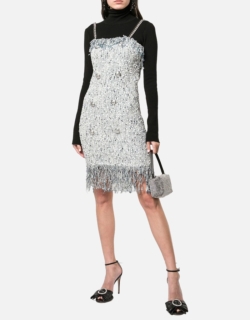 Alexander Wang Heiress Medium Crystal Mesh Handbag (Top Handle