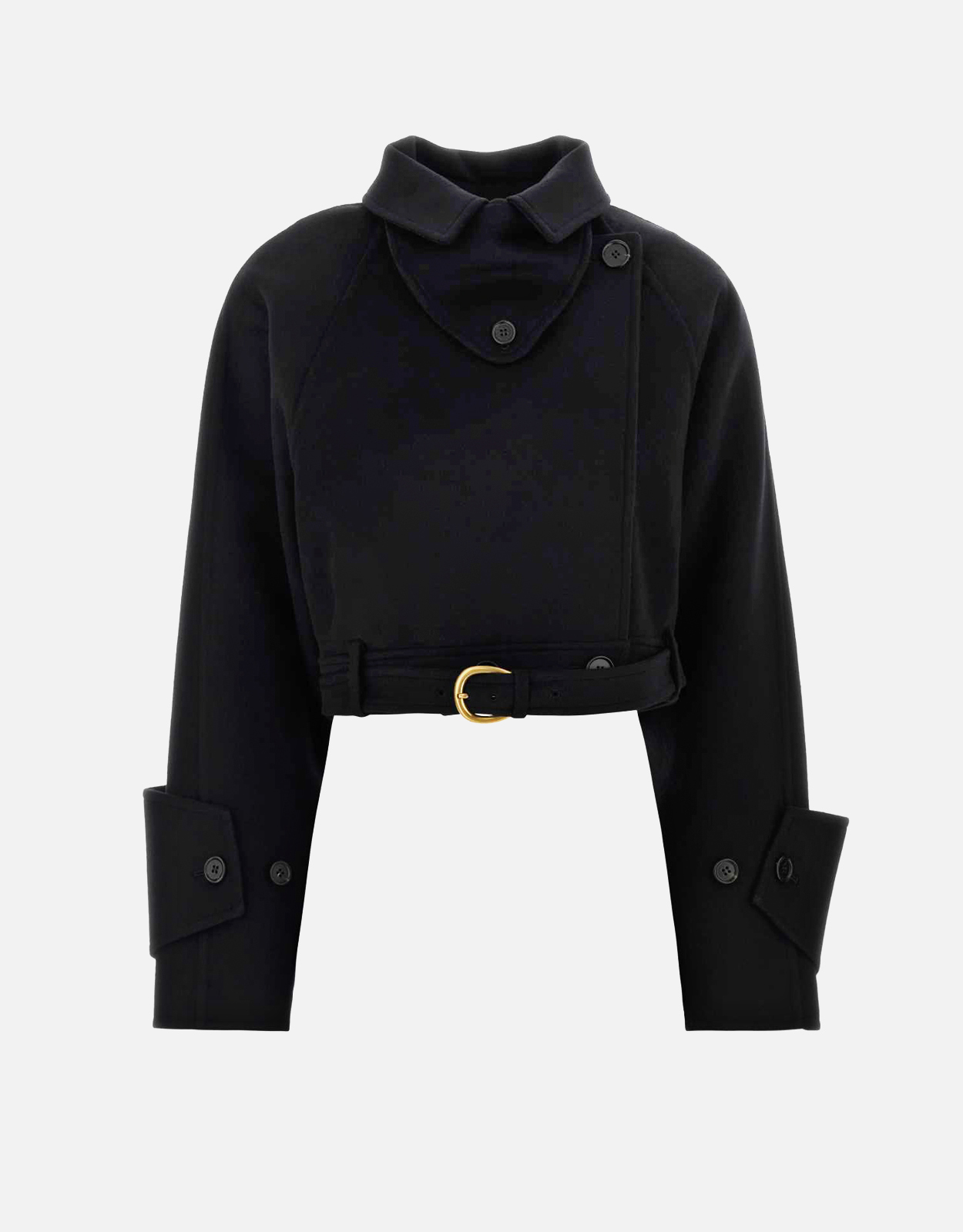 Chloé ブラックウールショートコート (すべての新品) IFCHIC.COM