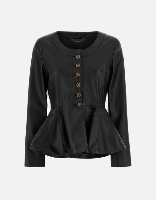 Chloé ブラックラムレザージャケット (すべての新品) IFCHIC.COM
