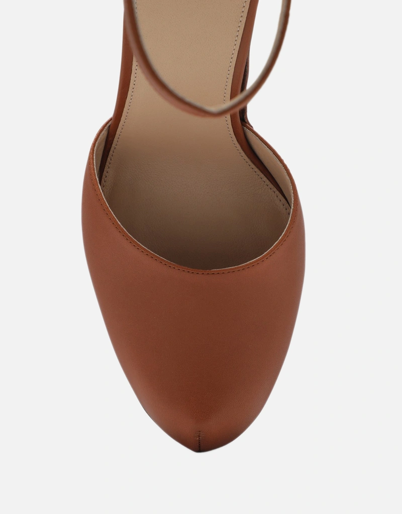 Chloé ブラウンレザープラットフォームパンプス (すべての新品) IFCHIC.COM