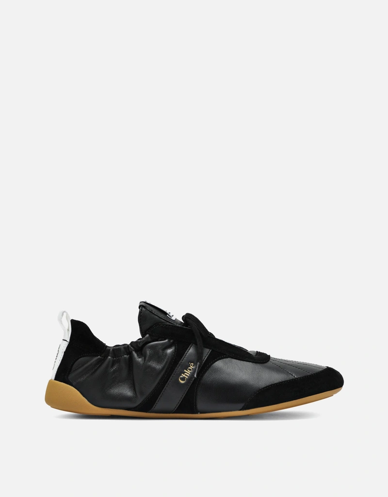 Chloé キック 羊革 スエード レースアップ フラットスニーカー (すべて