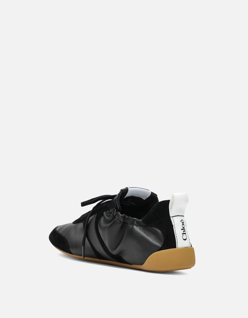 Chloé キック 羊革 スエード レースアップ フラットスニーカー (すべて