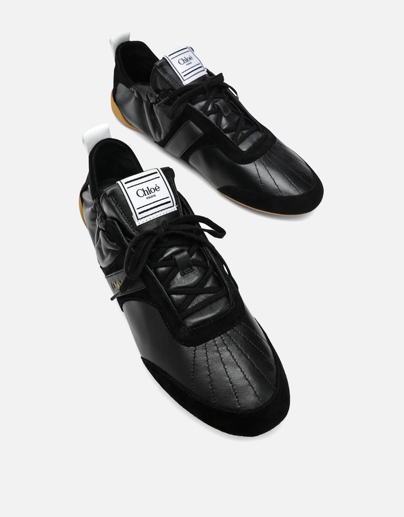 Chloé Kick Sheepskin Suede Lace-Up Flat Sneakers (All New In