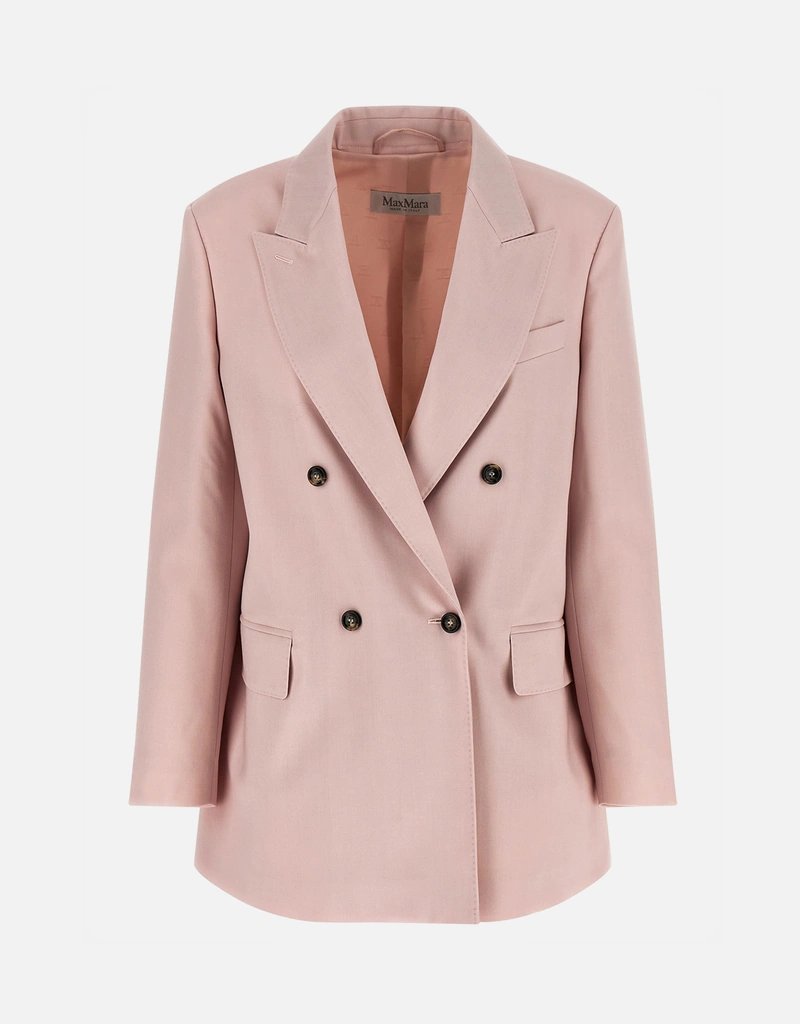 Max Mara MxmOmbrosa バージンウール モヘア シルク ダブルブレスト