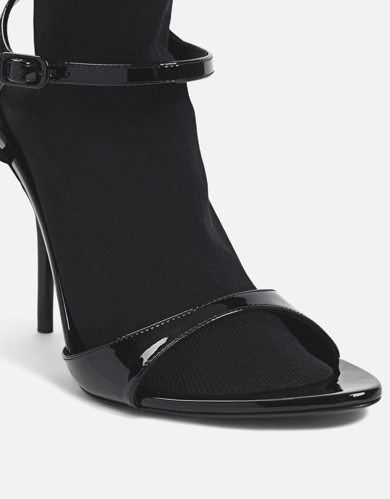 Balenciaga ブラックレザーアベニューソックスサンダル () IFCHIC.COM