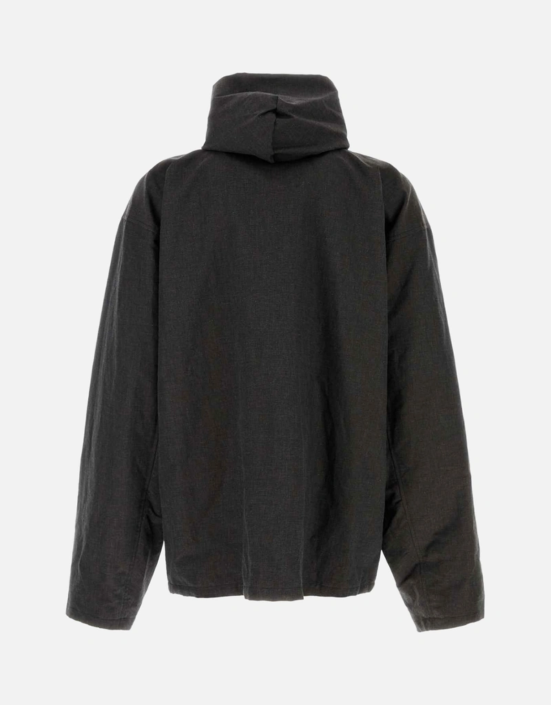 Balenciaga メンズ スレートリネン混合フード付きジップアップ
