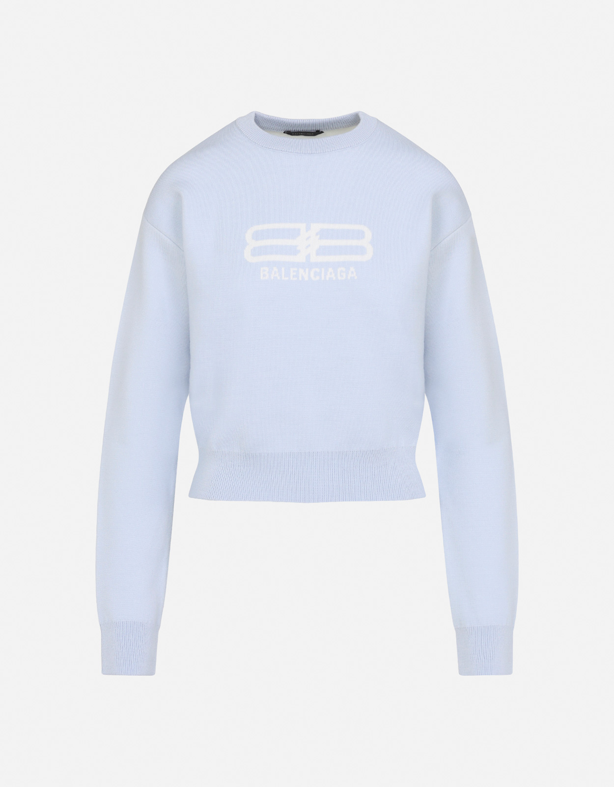 BALENCIAGA Balenciaga Wool Cotton Cropped Pullover - XS　バレンシアガ ウールコットン クロップドプルオーバー - XS