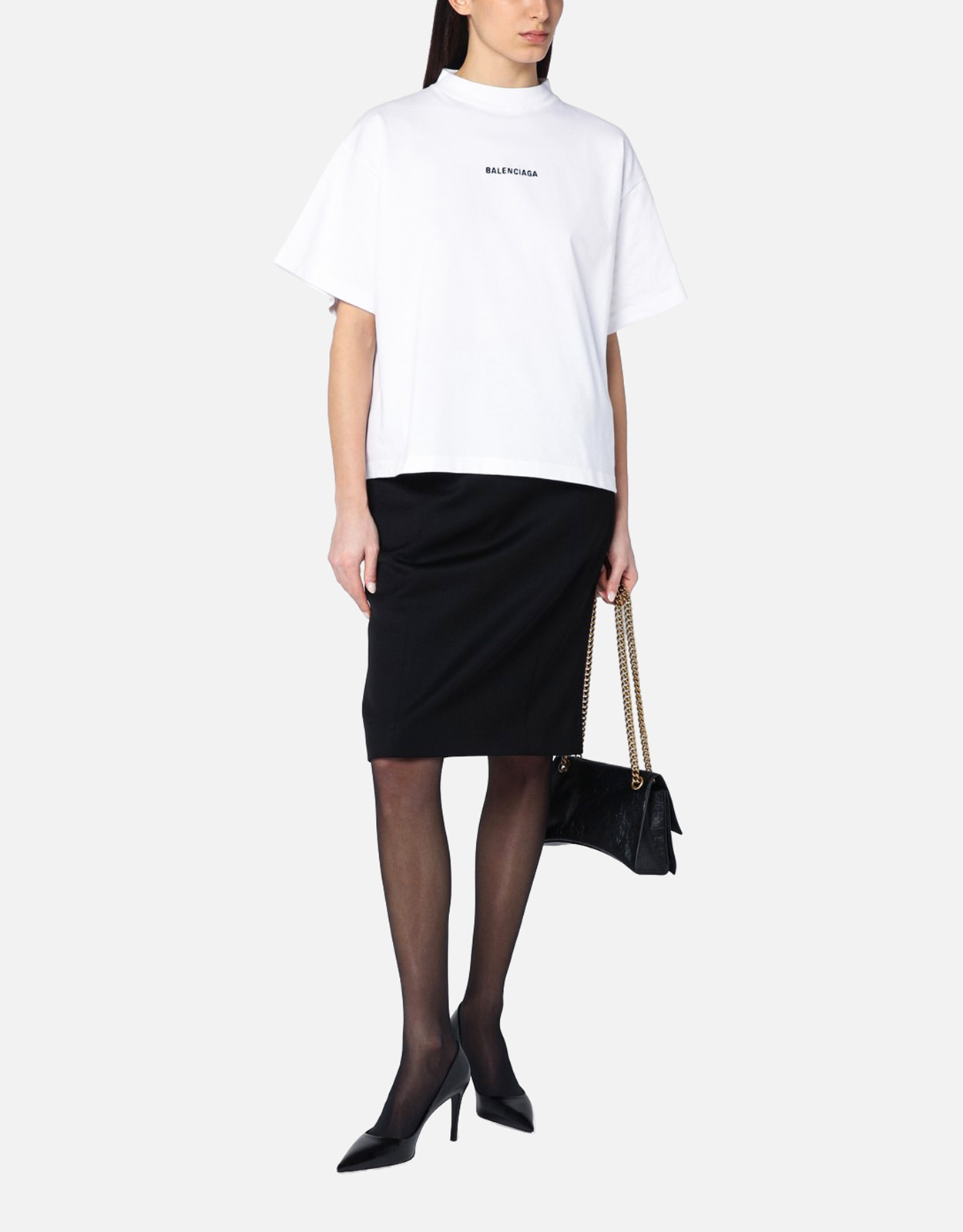 Balenciaga アワグラスミディウールスカート (ドレス) IFCHIC.COM