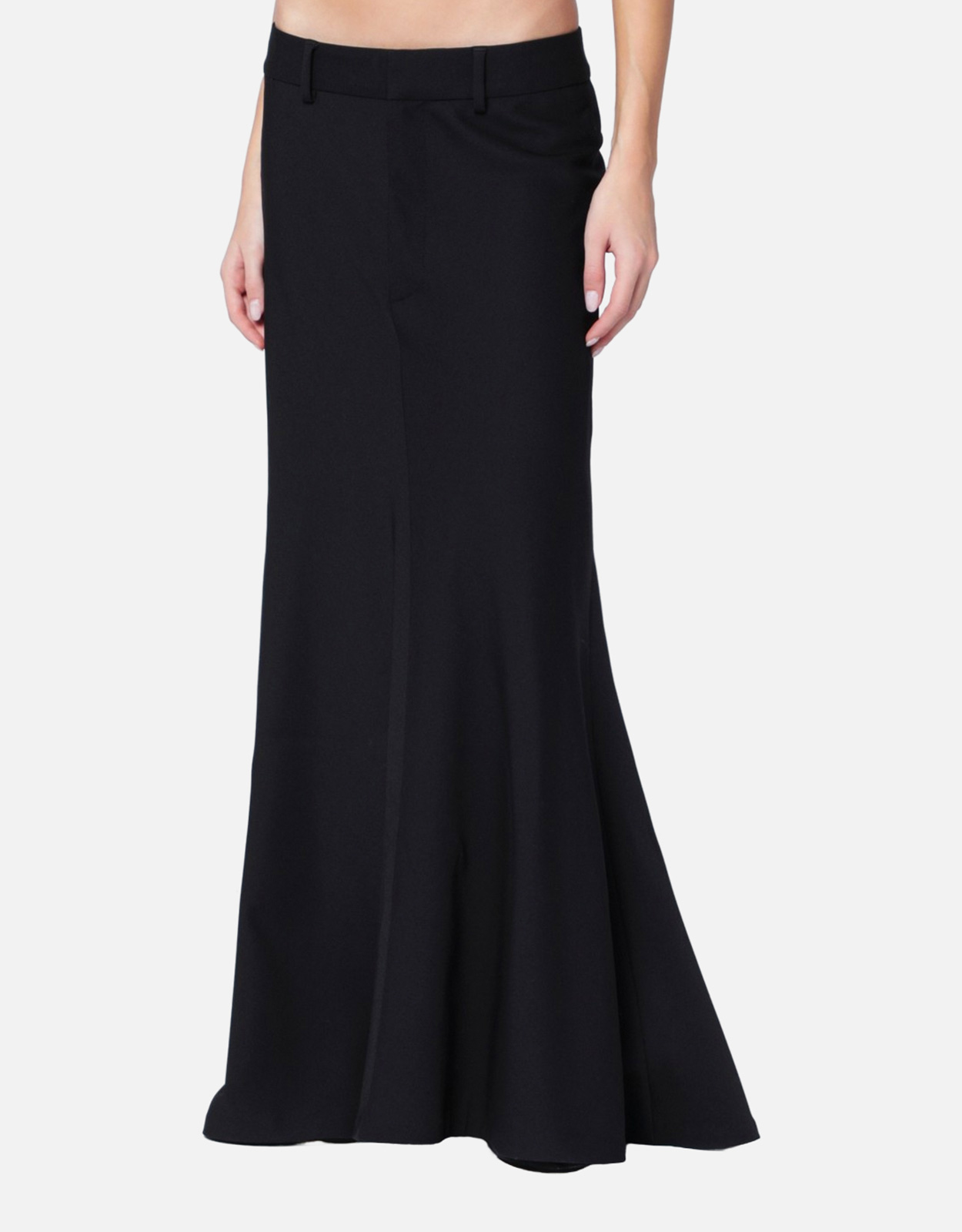 BALENCIAGA Balenciaga Black Long Wool Skirt - FR 34　バレンシアガ ブラック ロング ウール スカート - FR 34