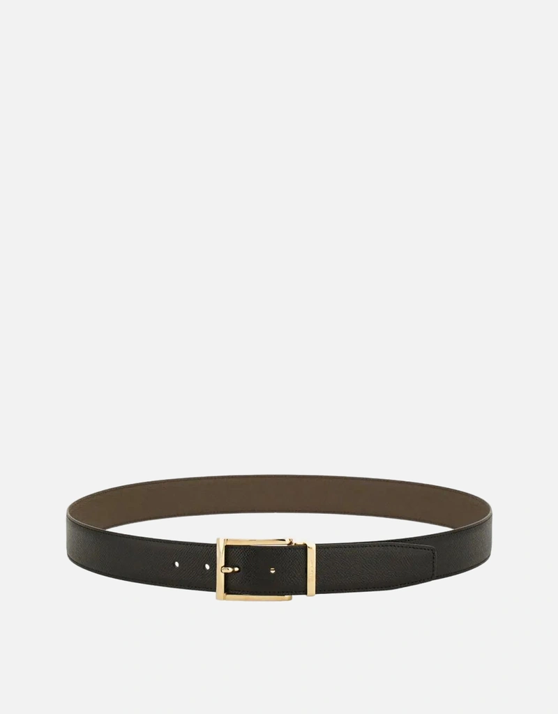 Salvatore Ferragamo メンズ リバーシブル調整可能レザーベルト