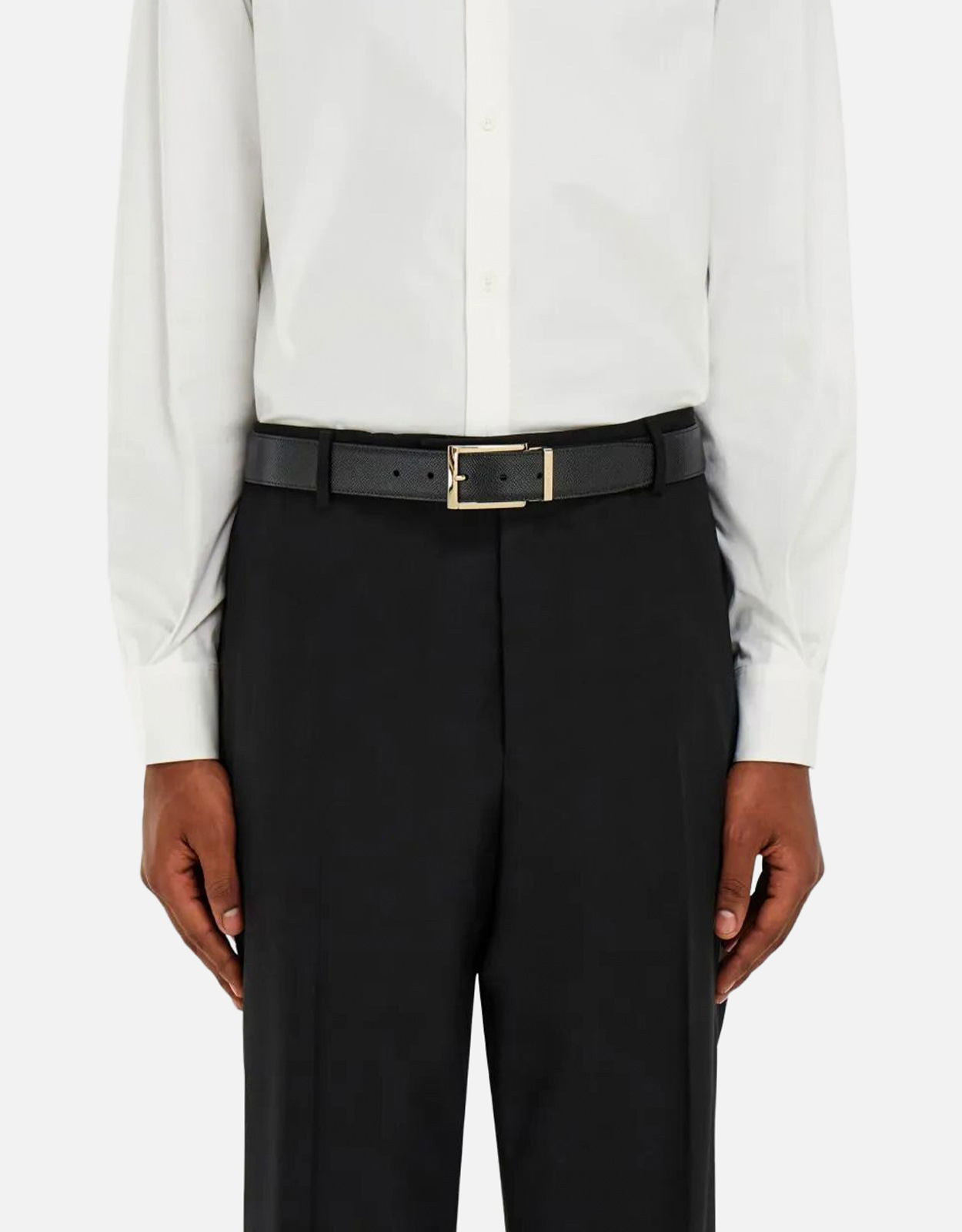 Salvatore Ferragamo メンズ リバーシブル調整可能レザーベルト