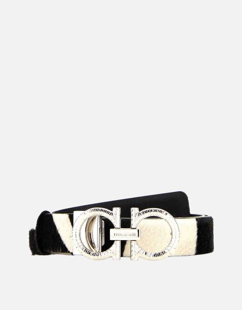 Salvatore Ferragamo 調節可能なガンチーニポニーカーフスキンベルト