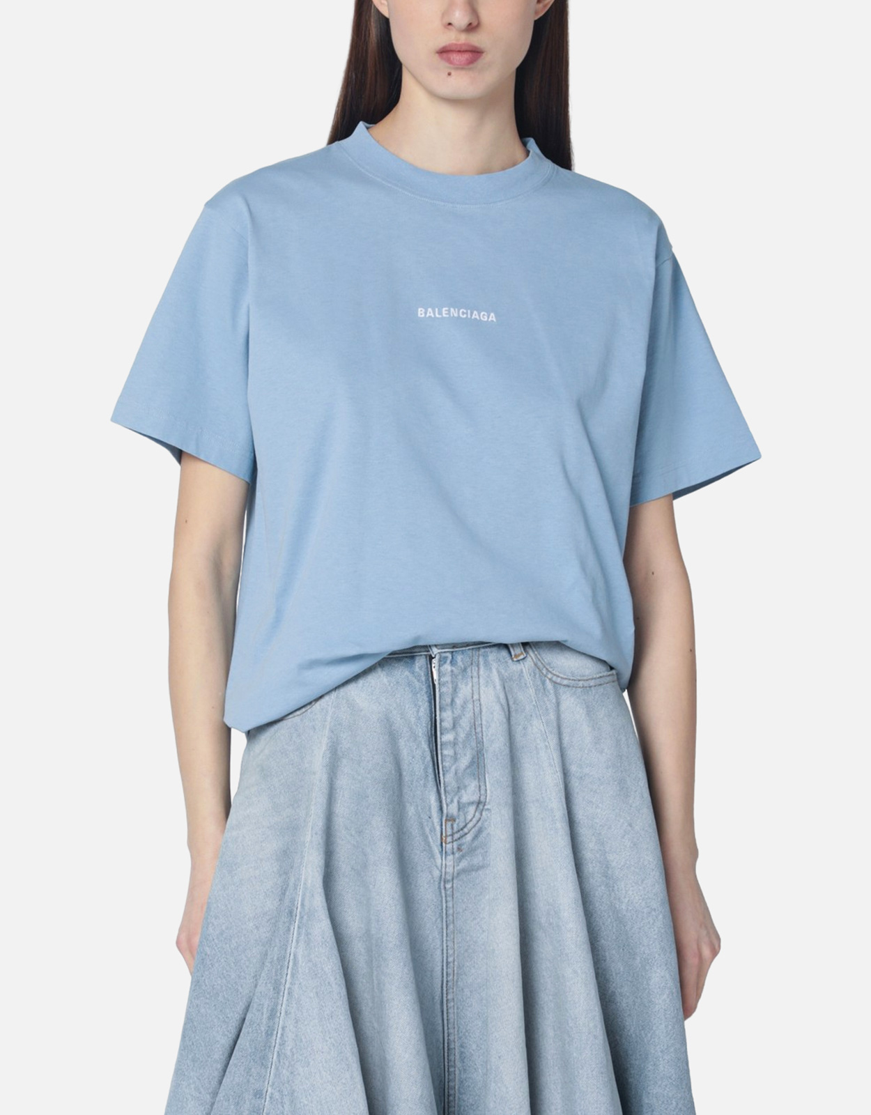 Balenciaga Back Cotton Medium Fit T-Shirt (Tops) IFCHIC.COM