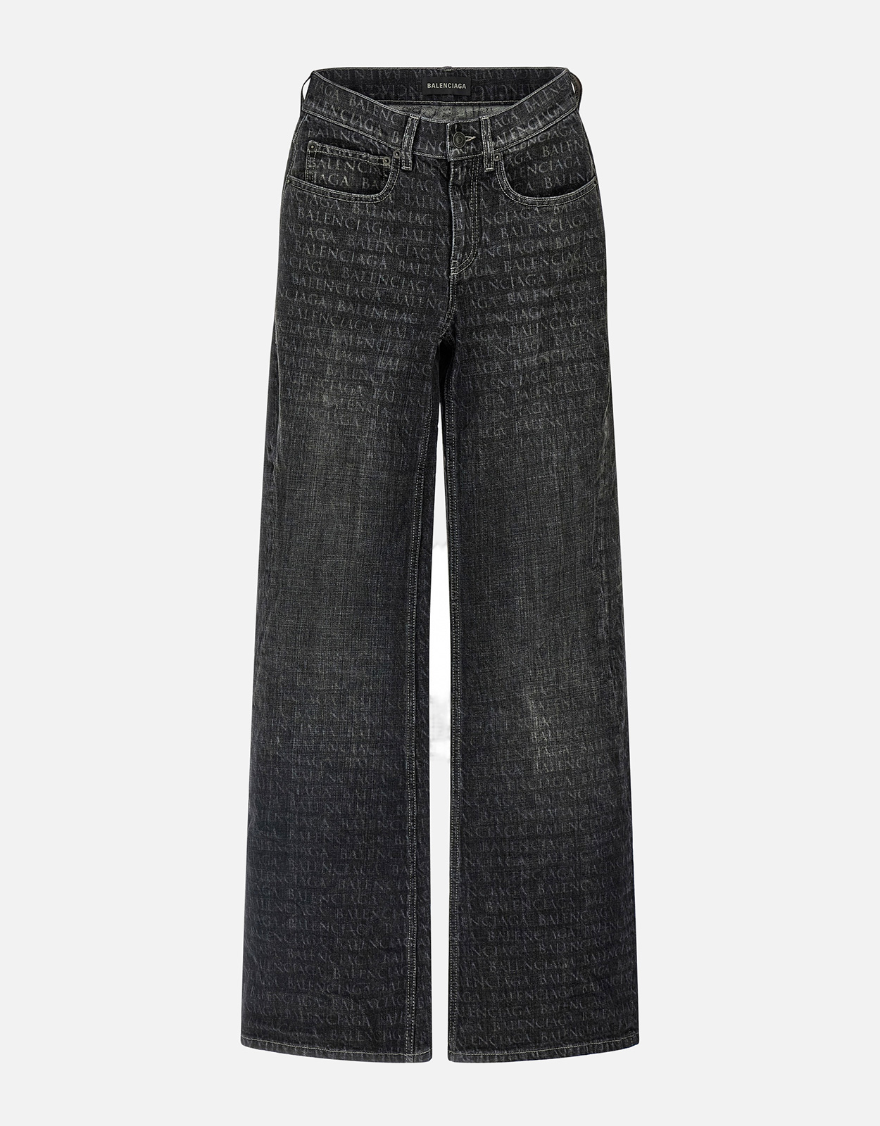 Balenciaga Wide Leg Cotton Denim Pants - 23