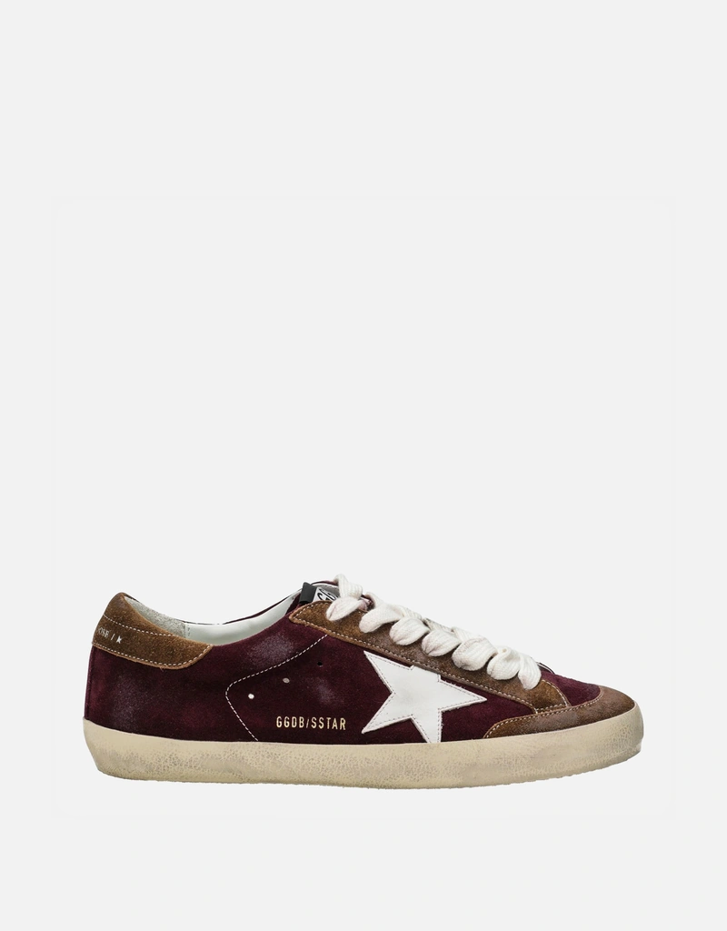 ゴールデングース　スニーカー　ボルドー Golden Goose メンズボルドーホワイトブラウンレザーSuper Star