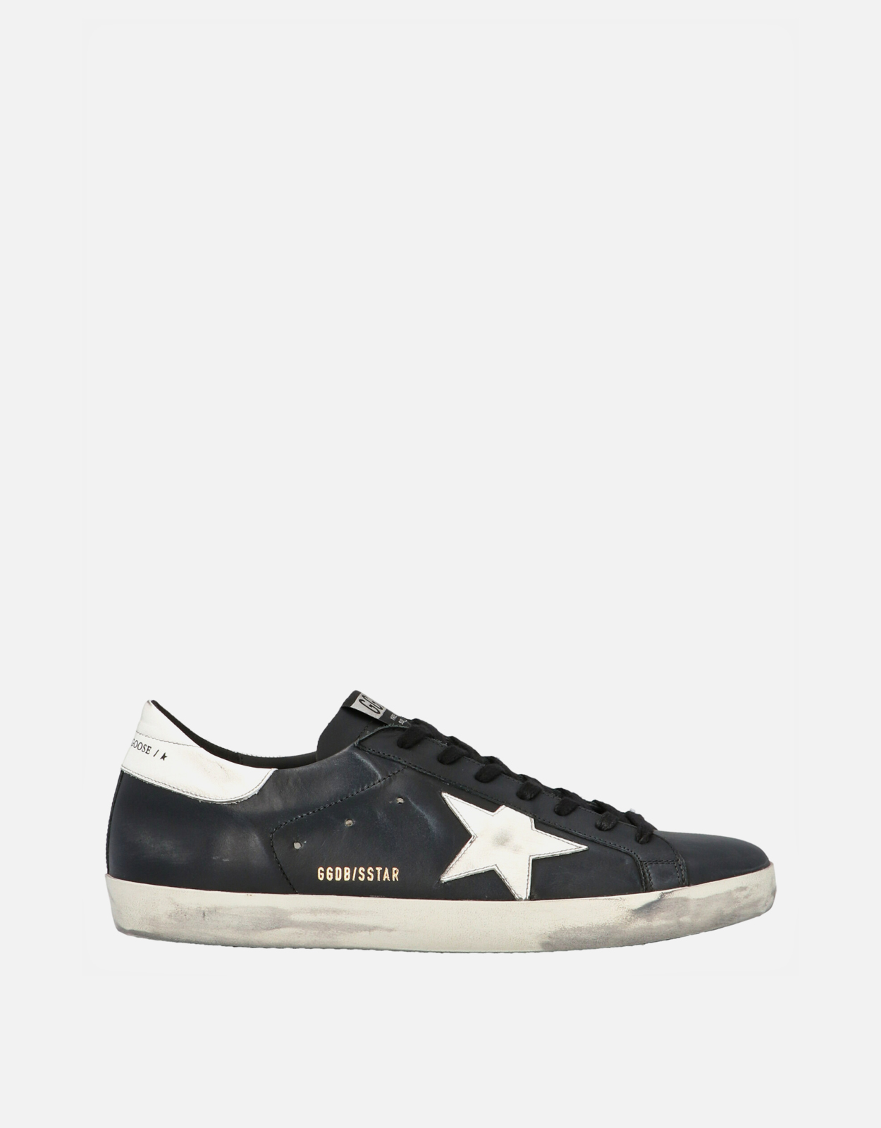 Golden Goose メンズ ブラックカウハイドレザー スーパースター