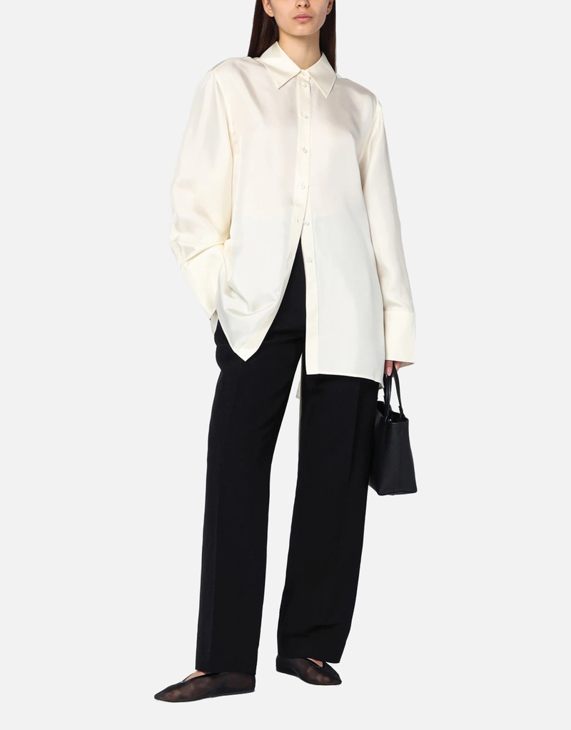 The Row コットンブラックLilasパンツ (パンツ) IFCHIC.COM