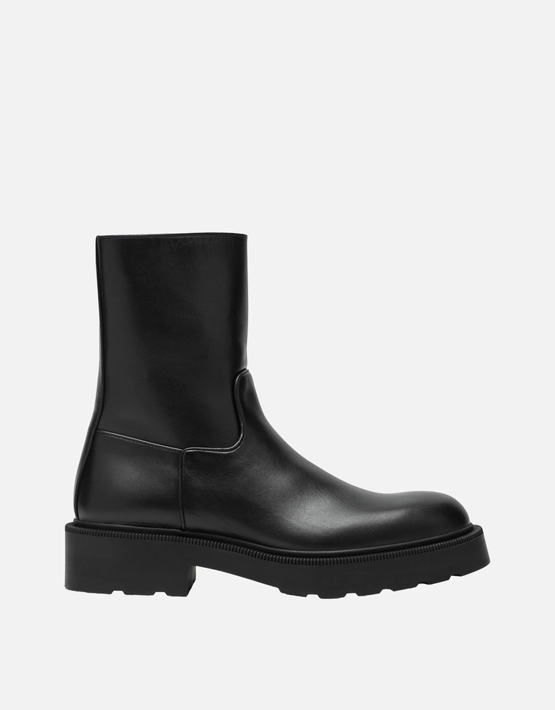 The Row ブラックレザーブーツ (すべての新品) IFCHIC.COM