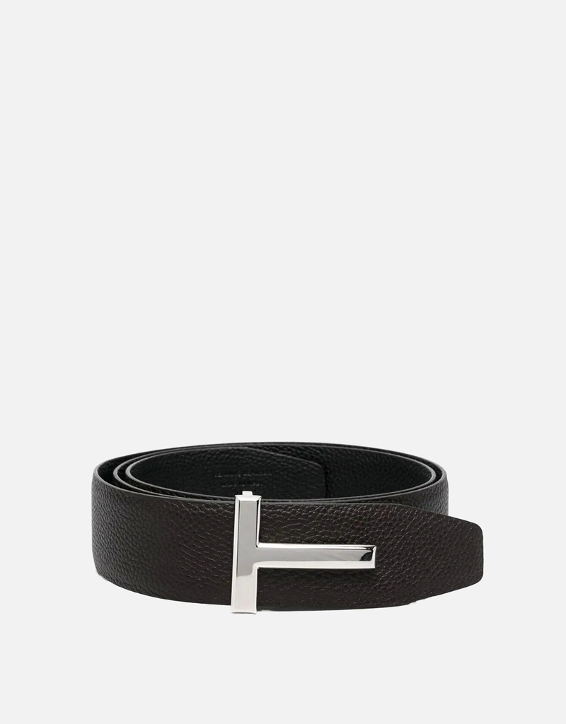 Tom Ford メンズグレインレザーTアイコンベルト (すべての新品) IFCHIC.COM