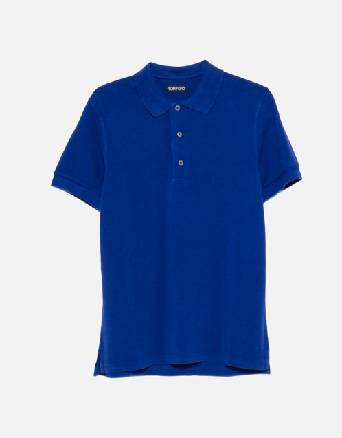 TOM FORD ネイビー ポロシャツ サイズ46 Tom Ford Men's Cotton Blend Polo Shirt (トップス＆Tシャツ