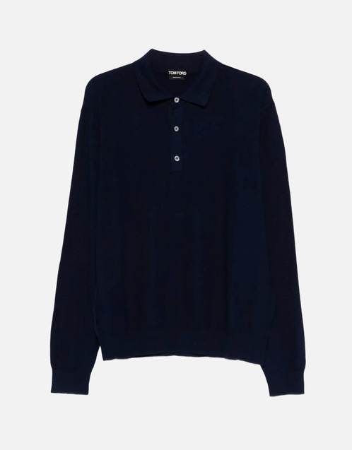 Tom Ford メンズシルクコットンピケポロシャツ (すべての新品) IFCHIC.COM