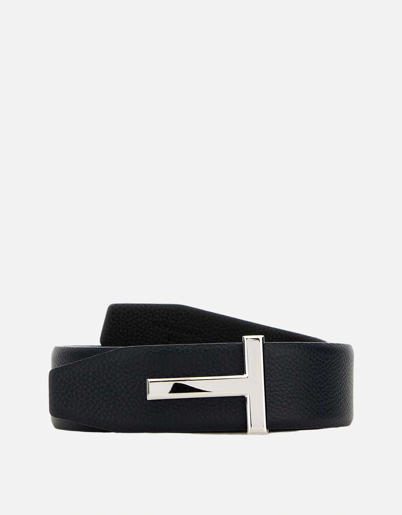 Tom Ford メンズ グレインレザー Tアイコンベルト () IFCHIC.COM