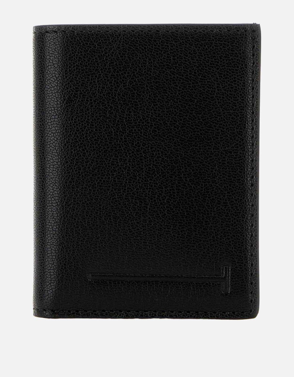 Tom Ford メンズソフトグレインレザー縦長Tライン折りたたみカード