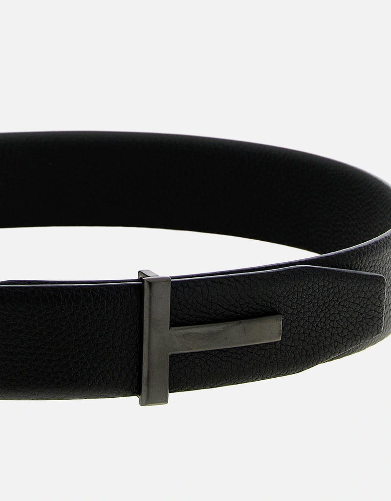 Tom Ford メンズ粒面レザー フォーマルバックルベルト () IFCHIC.COM