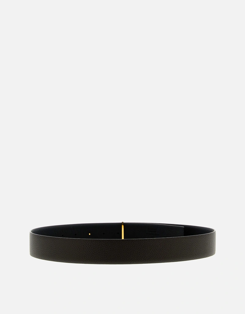 Tom Ford メンズ スリムT リバーシブル グレイン カーフスキン レザー