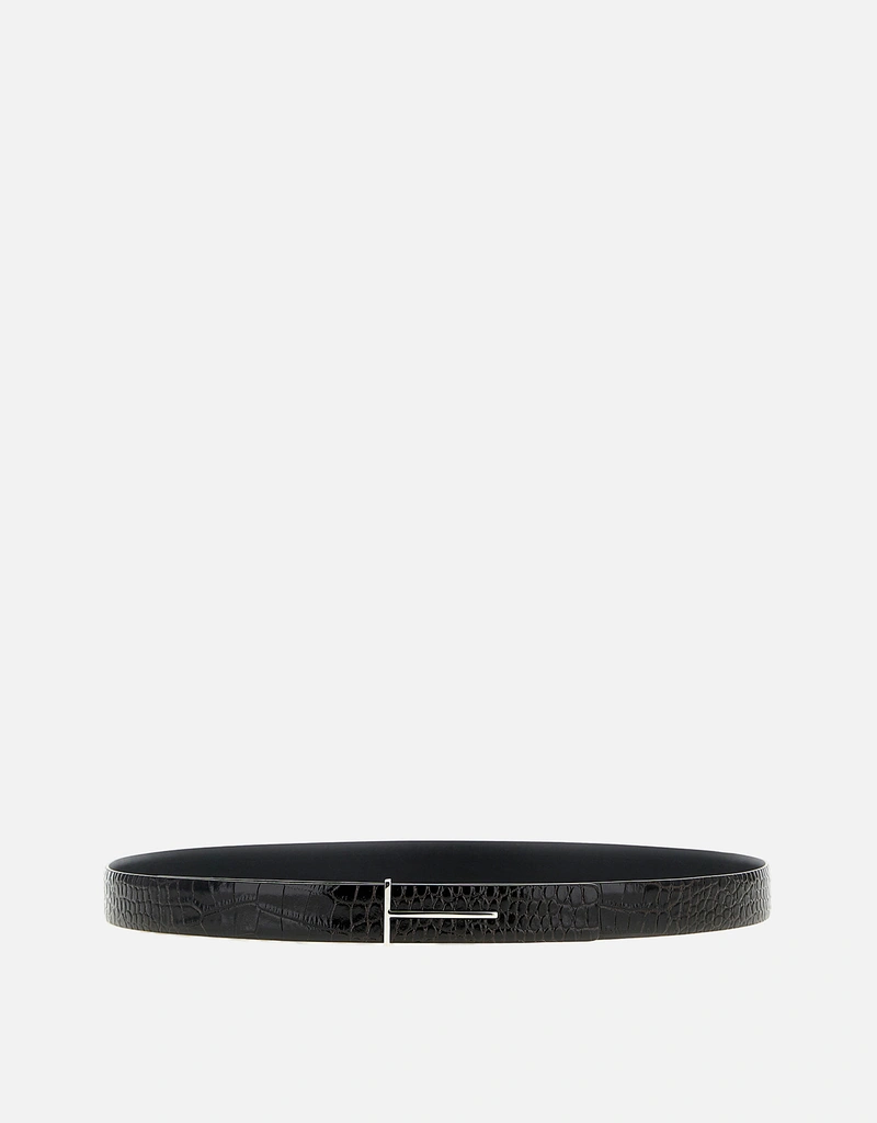 Tom Ford メンズ Slim T リバーシブル レザーベルト () IFCHIC.COM