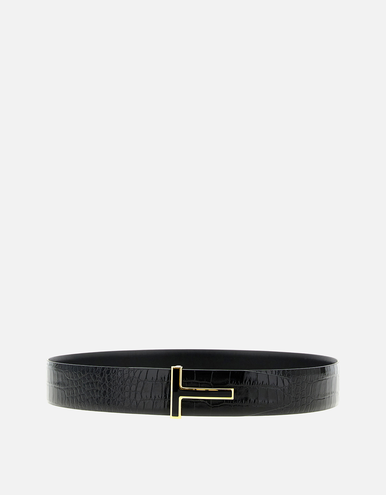 Tom Ford Men's Reversible Shiny Crocodile-Effect Calfskin Leather Belt - Size (CM) 70 cm　トム フォード メンズ リバーシブル シャイニー クロコダイル効果 カーフスキン レザー ベルト - サイズ (CM) 70 cm Tom