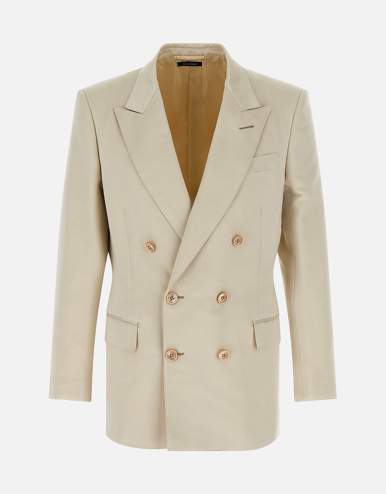 Tom Ford メンズテクスチャードピーチサテンコットンシルクブレザー