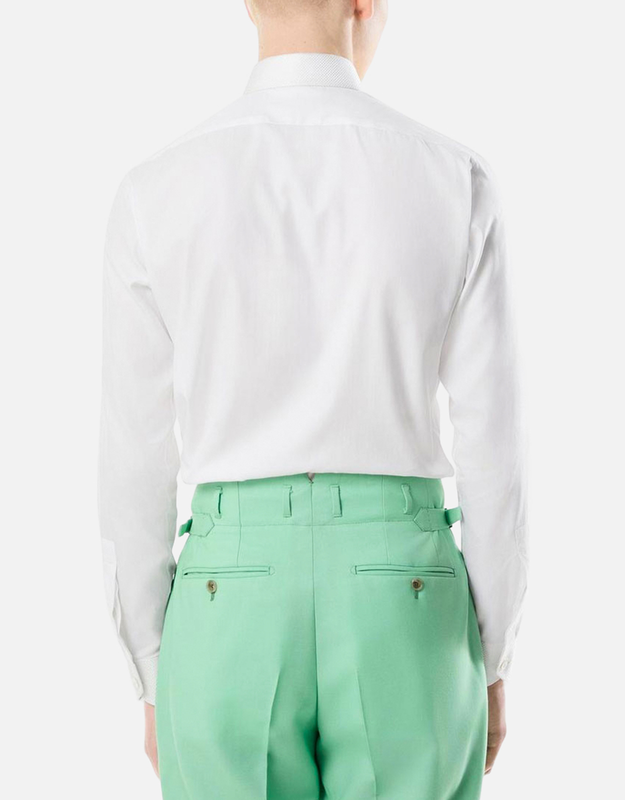 Tom Ford メンズコットンシルククラシックフィットシャツ (すべての
