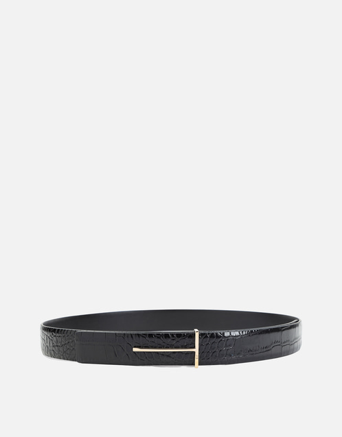 と*の様 TOM FORD 黒レザー ベルト Tom Ford カーフレザーベルト (すべての新品) IFCHIC.COM