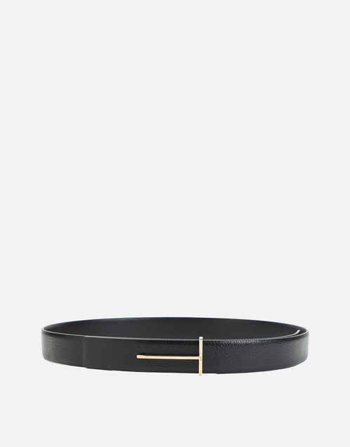 Tom Ford 柔らかい粒面レザースリムTベルト (すべての新品) IFCHIC.COM