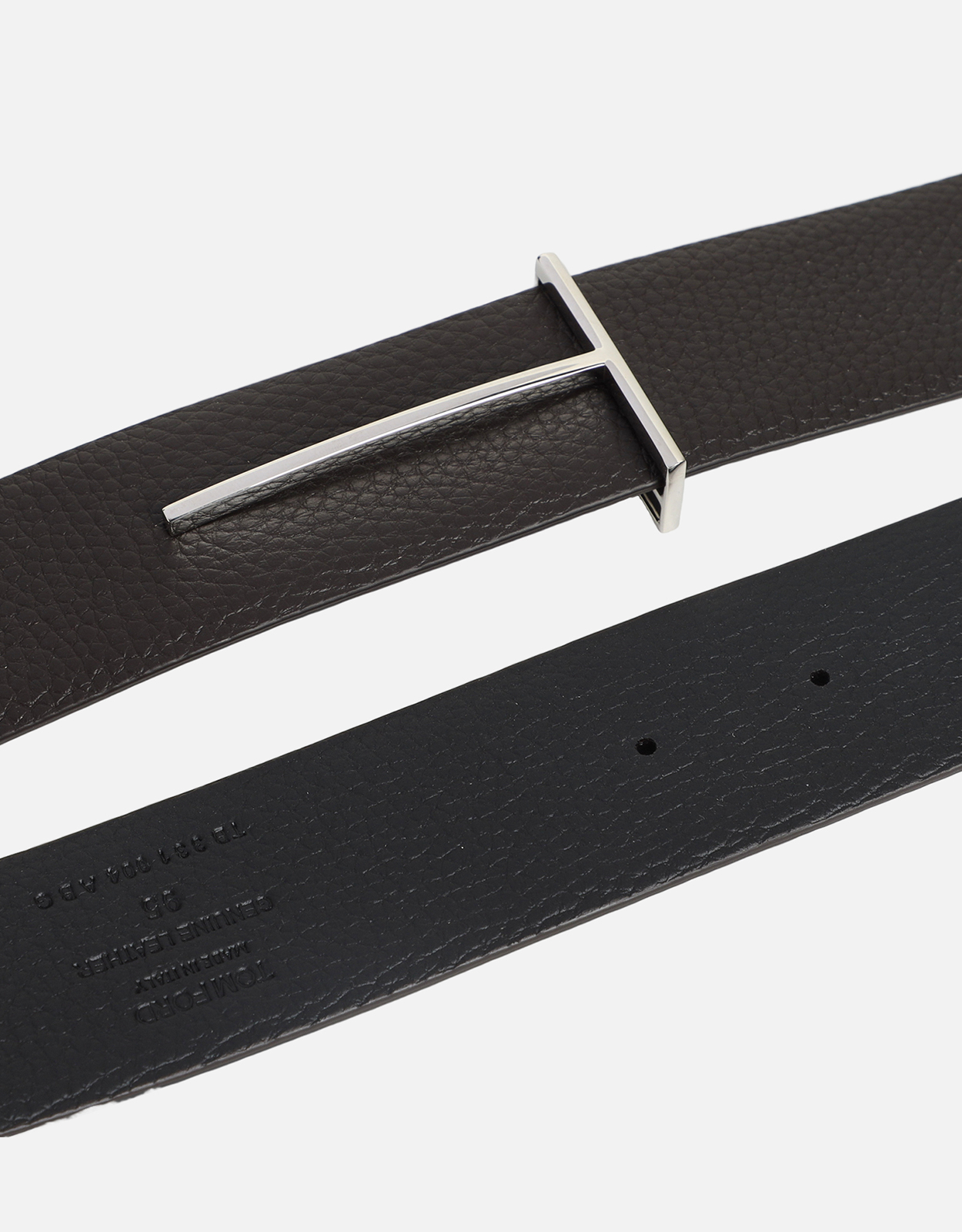 Tom Ford メンズ グレインレザー スリム リバーシブル カーフレザー