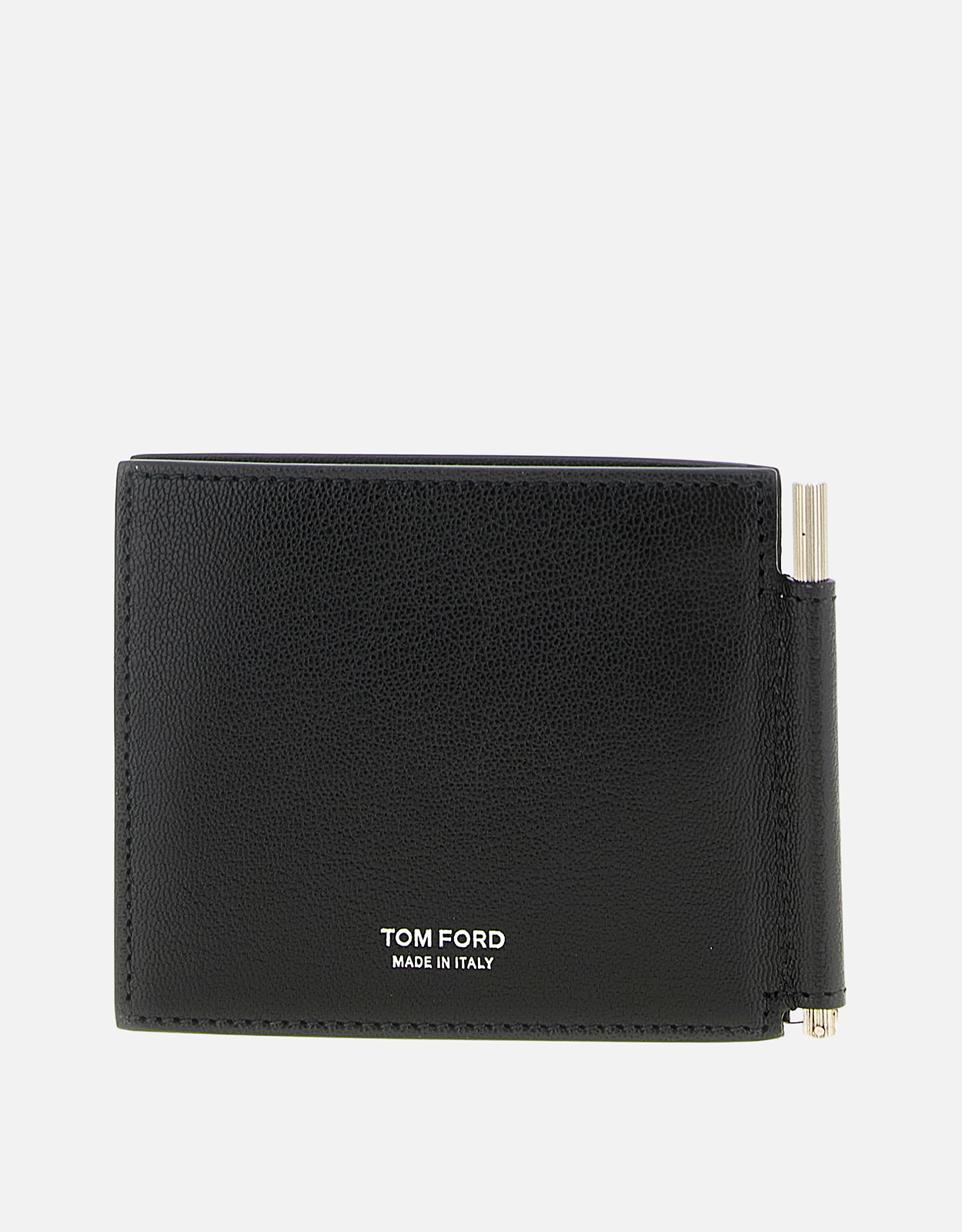 Tom Ford メンズ ソフトグレインレザー 細長いTライン マネークリップ