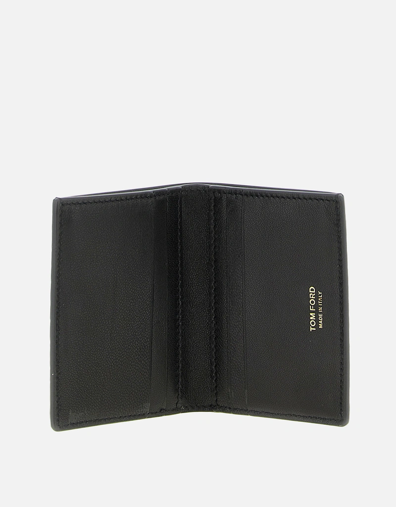 Tom Ford メンズクロコダイルプリントカーフレザーカードホルダー