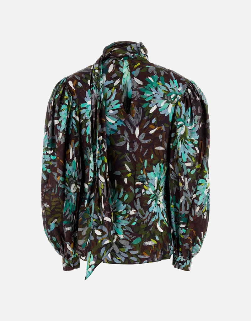Gucci プリントシルクツイルシャツ (すべての新品) IFCHIC.COM