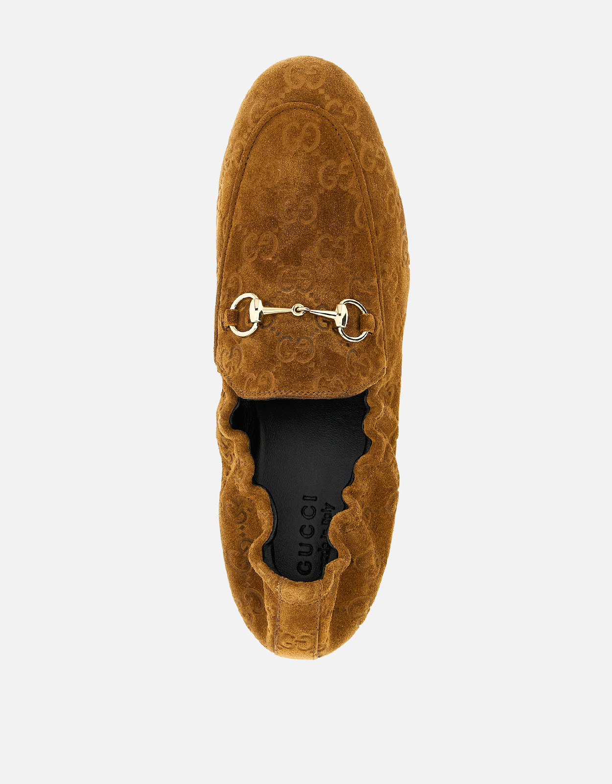 Gucci ブラウンGGスエードカーフレザー ローファー () IFCHIC.COM