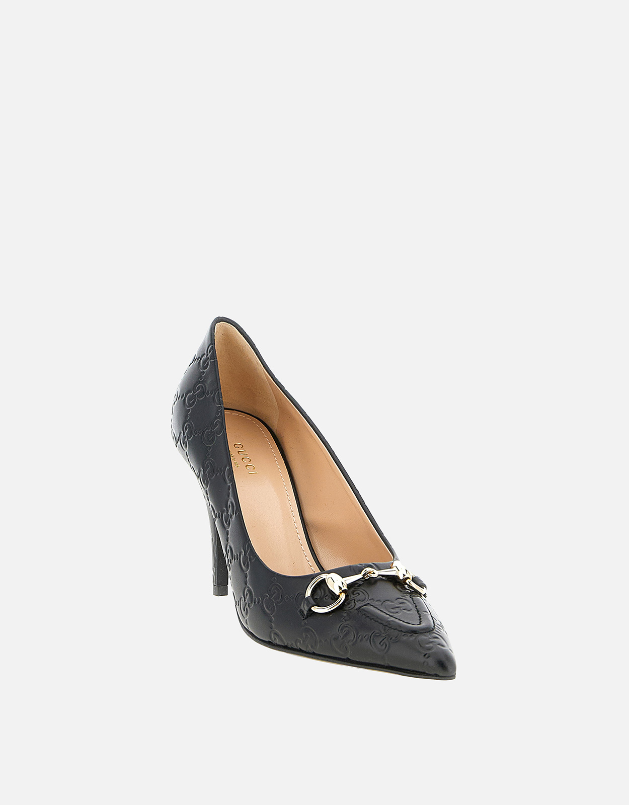 Gucci レディース レザー ホースビット ミッドヒール パンプス