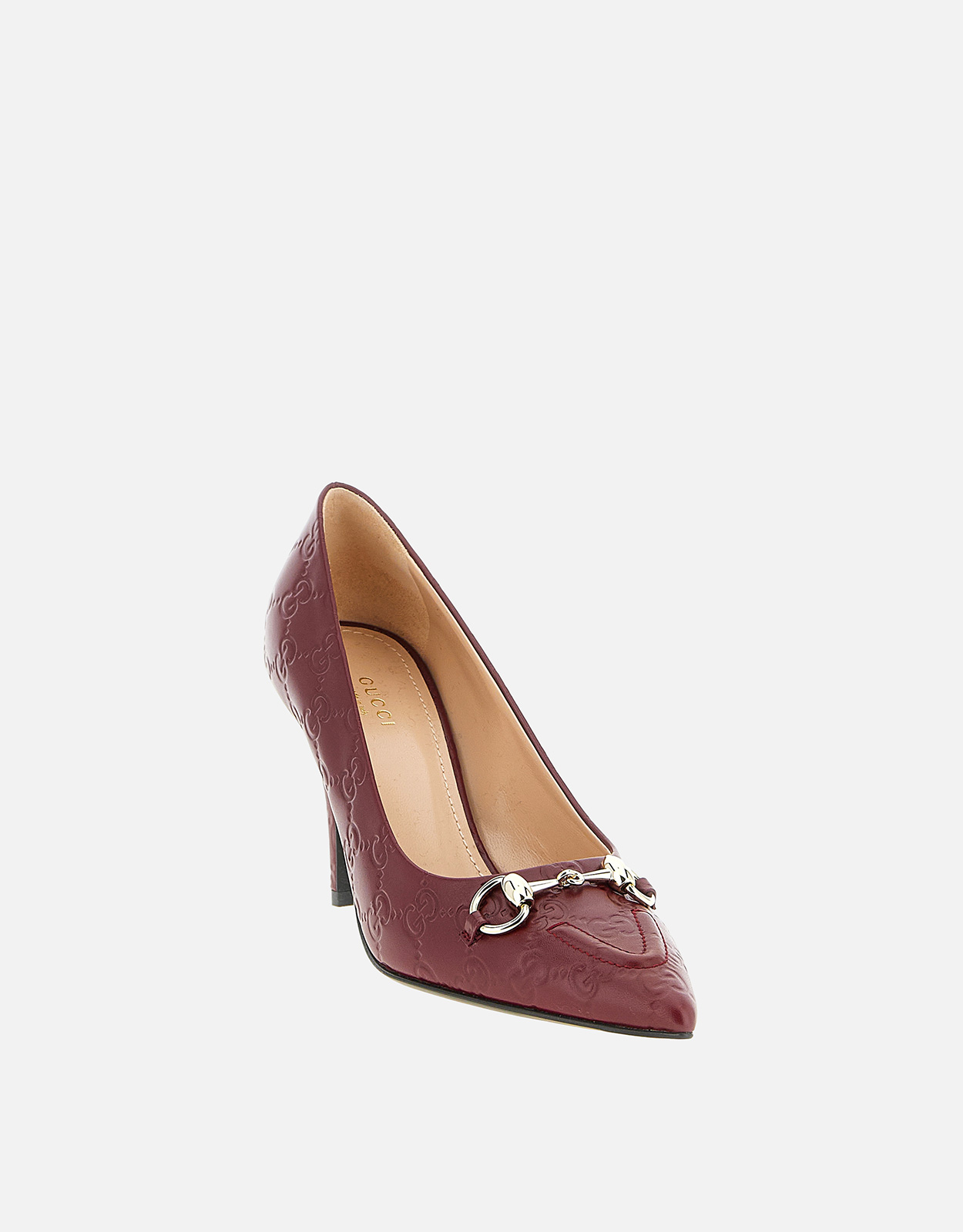 Gucci カーフレザー ホースビット ポインテッドトゥ パンプス