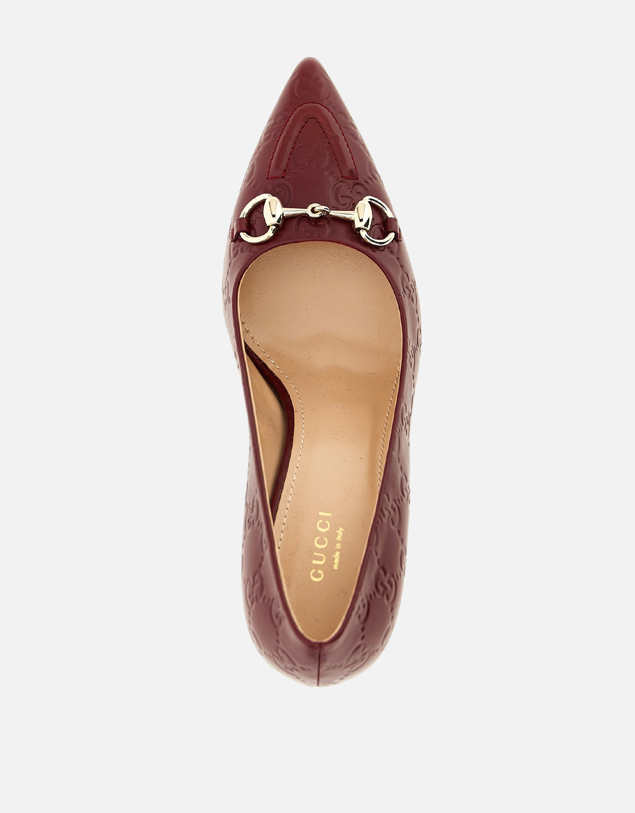 Gucci カーフレザー ホースビット ポインテッドトゥ パンプス