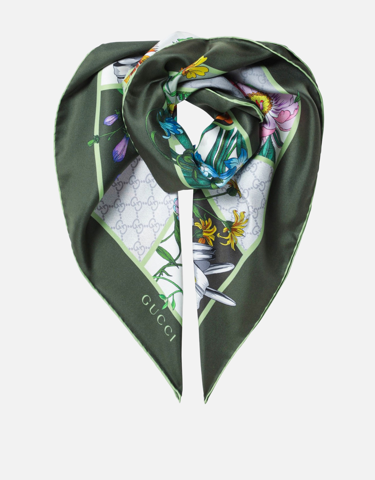 Gucci プリントシルクツイルカレ (スカーフ) IFCHIC.COM