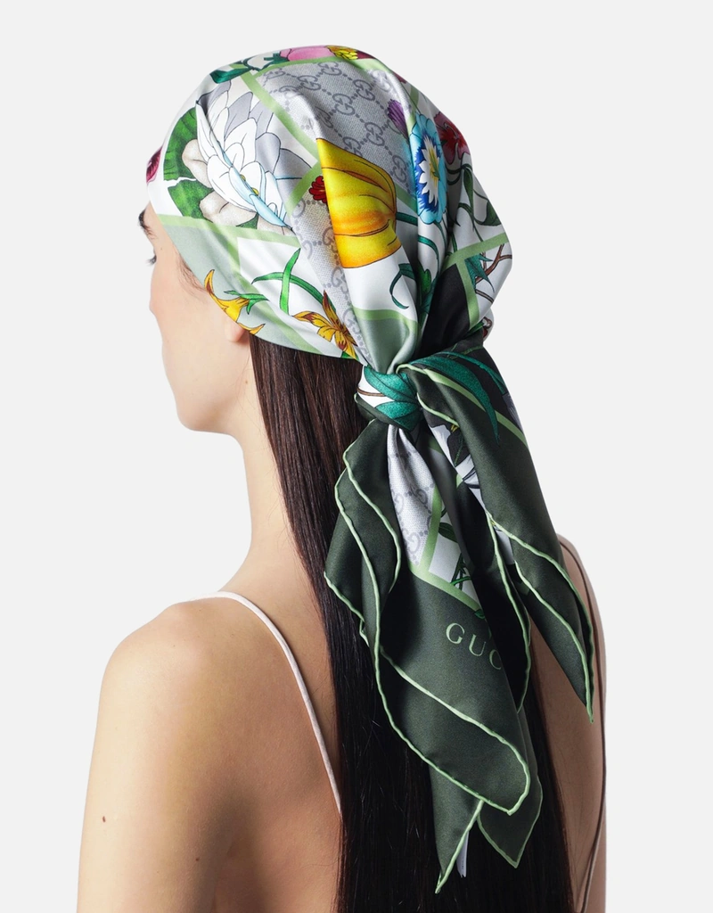 Gucci プリントシルクツイルカレ (スカーフ) IFCHIC.COM