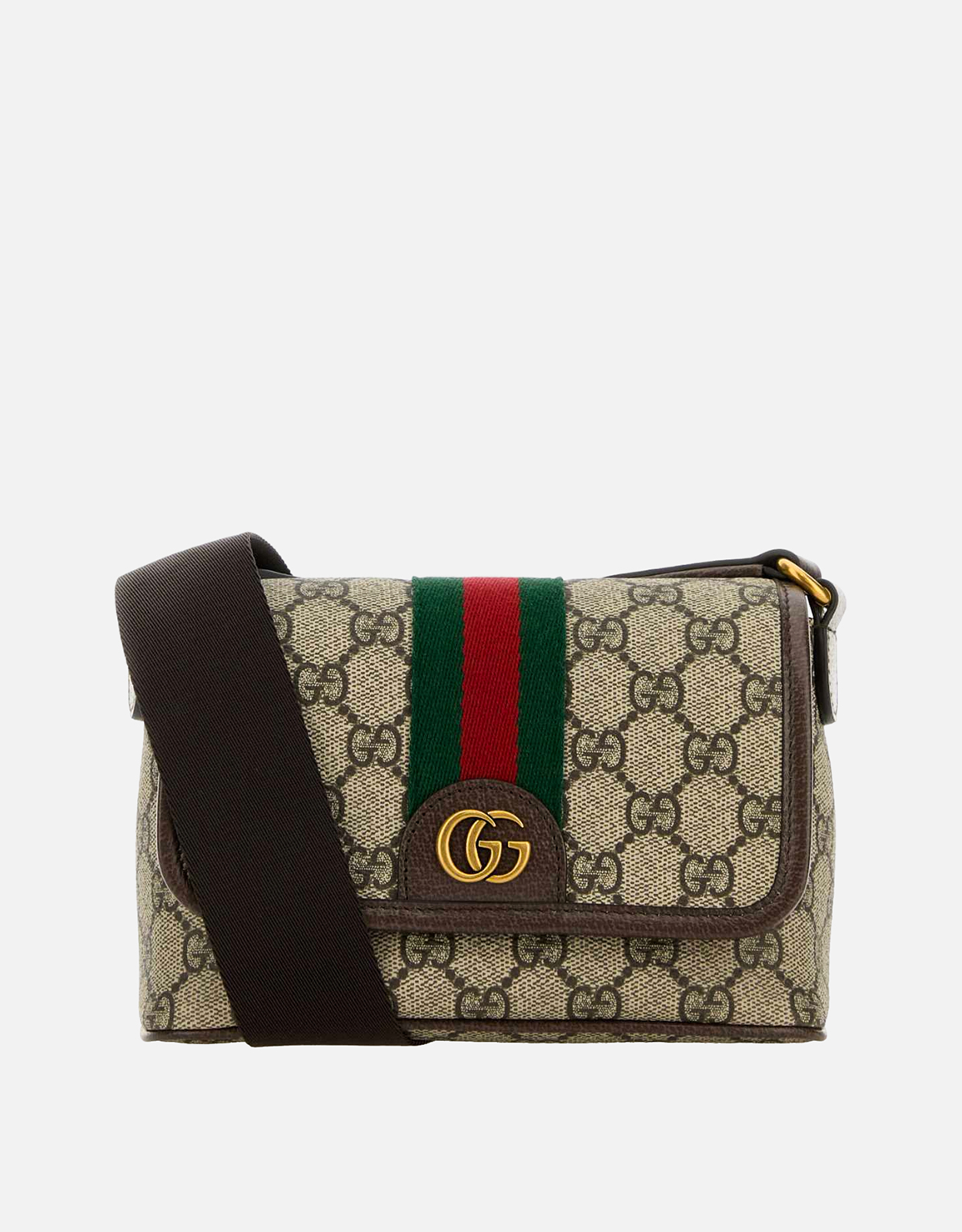 Gucci メンズミニGGプリントコーティングキャンバス斜め掛けバッグ